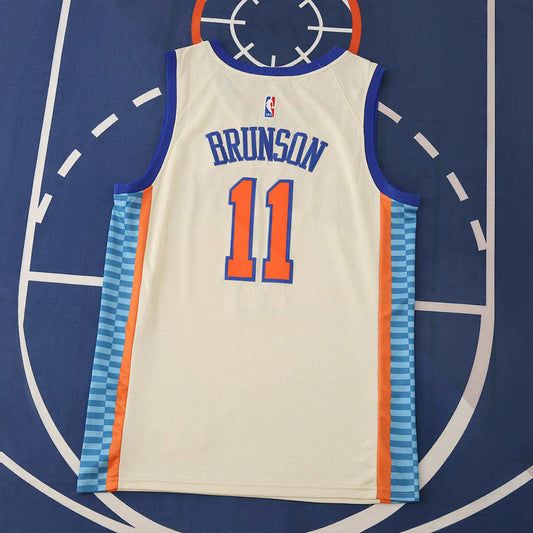NBA New York Knicks beige 11#BRUNSON 2025/26