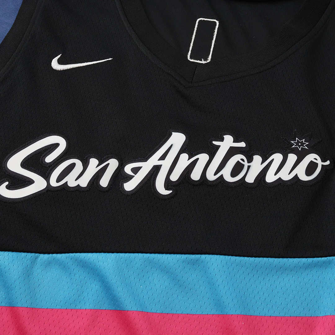 NBA San Antonio Spurs black 1#WEMBANYAMA 2025/26