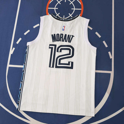 NBA Memphis Grizzlies White 12#MORANT 2025/26