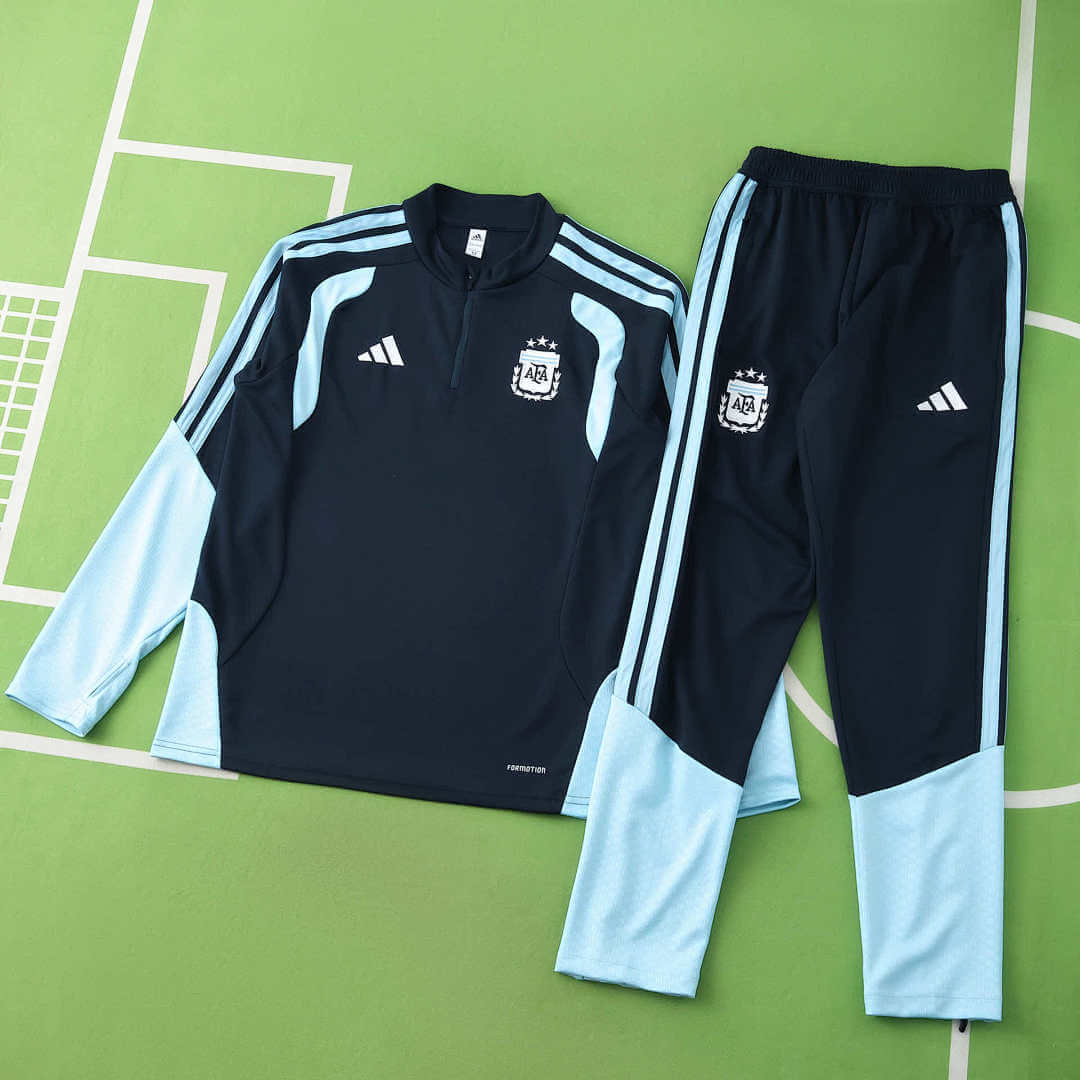 Argentina World Cup 2026 Half-Zip Training Suit Set Blue