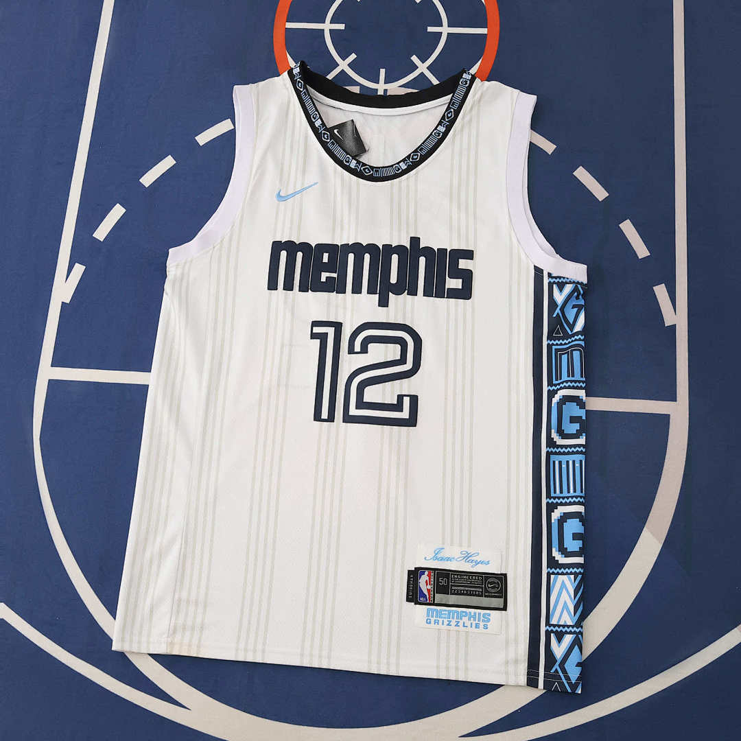 NBA Memphis Grizzlies White 12#MORANT 2025/26
