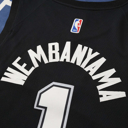 NBA San Antonio Spurs black 1#WEMBANYAMA 2025/26