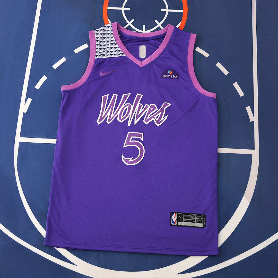 NBA Minnesota Timberwolves Purple 5#EDWARDS 2025/26