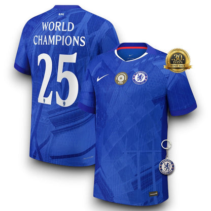 Chelsea Home Jersey 25/26 with World Champions 25 printing