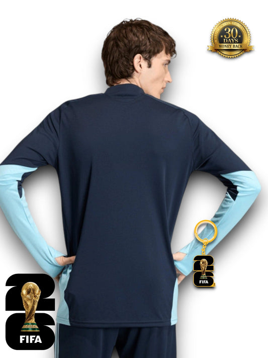 Argentina World Cup 2026 Half-Zip Training Suit Set Blue