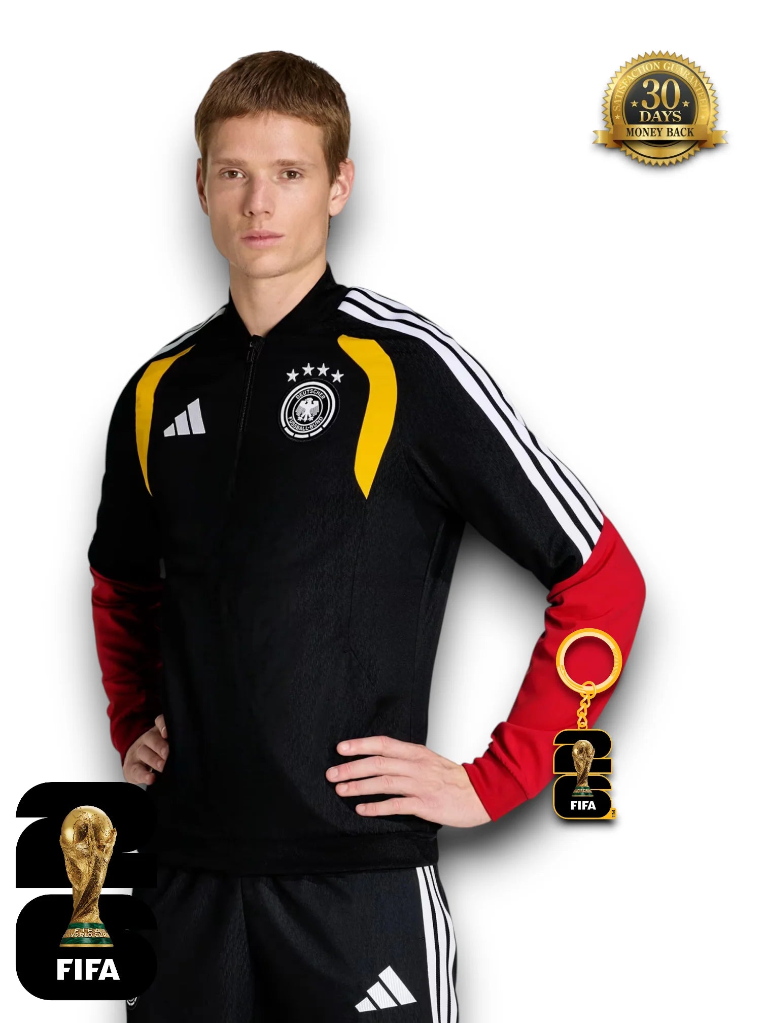 Germany World Cup 2026 Half-Zip Training Suit Set Black