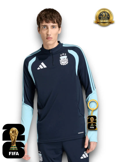 Argentina World Cup 2026 Half-Zip Training Suit Set Blue